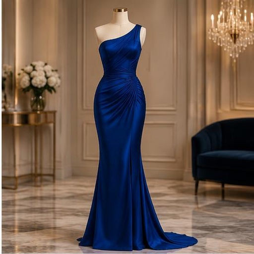 Cobalt fitted birthday gown