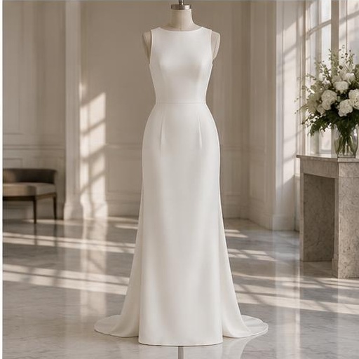 Minimalist column dress on a mannequin