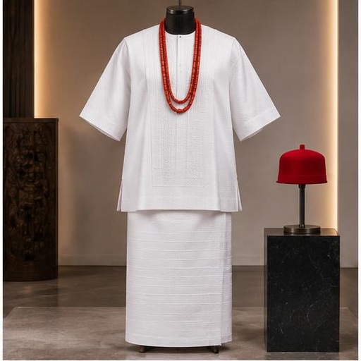 Classic Edo menswear on a mannequin