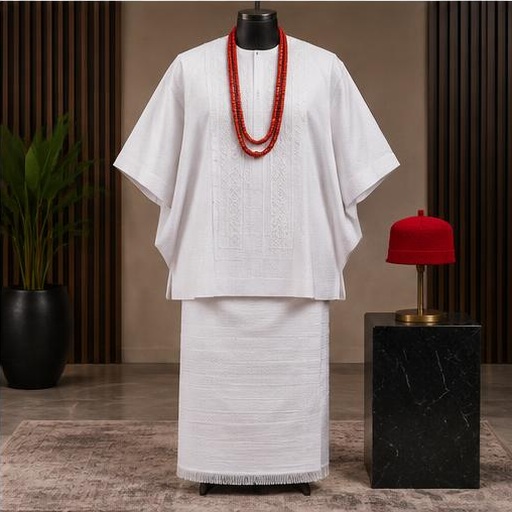 Formal Edo menswear on a mannequin