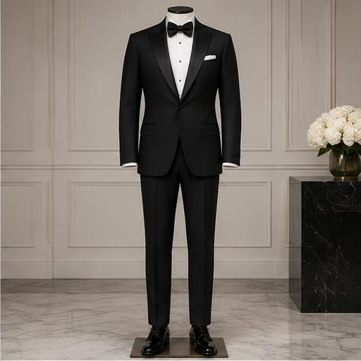 Black tuxedo on a mannequin